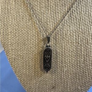 Silver Necklace With Vintage Mezuzah Charm His/hers
